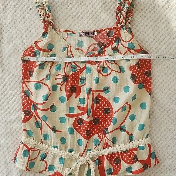 Flower Sleeveless Top  Size M - Picture 4 of 5